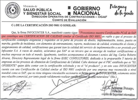  ??  ?? Infocenter presentó un certificad­o otorgado por SAP asegurando que está al mismo nivel que la certificac­ión ISO 9001.