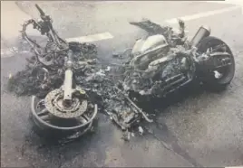  ?? (Photo DR) ?? Un accident avec un scooter volé avait permis aux enquêteurs de relier plusieurs attaques à main armée