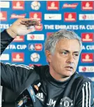  ??  ?? Outspoken: Jose Mourinho delivered a 12½-minute answer about United