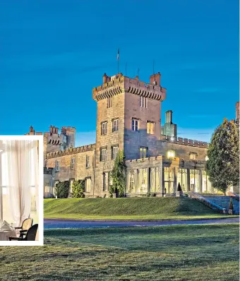  ??  ?? STATELY STAY
Dromoland Castle is a landmark of Irish hospitalit­y and tradition