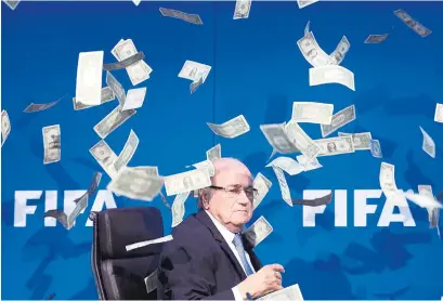  ?? AFP ?? Joseph Blatter, presidente de la FIFA en el momento que estalló el escándalo.