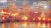 ?? HT FILE ?? Ganga Aarti at HarKiPauri in Haridwar.