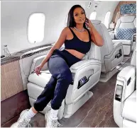  ?? ?? If Ayanda Thabethe’s man can splash on a private plane, why not Big Zulu?