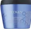  ??  ?? Cheveux forts Masque fortifiant Extreme Strength Builder, Redken.