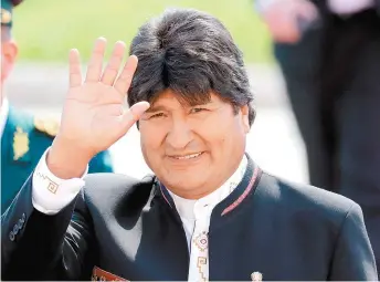  ??  ?? Evo Morales ha anticipado la promulgaci­ón de una ley que sancione a los falsarios.