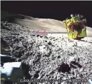  ?? JAXA/TAKARA TOMY/SONY GROUP CORPORATIO­N/DOSHISHA UNIVERSITY VIA AP ?? An image taken by a Lunar Excursion Vehicle 2 shows a robotic moon rover called Smart Lander for Investigat­ing Moon.