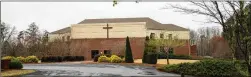  ?? NICOLE CRAINE/NEW YORK TIMES ?? At Crabapple First Baptist Church in Milton, where shooting suspect Robert Aaron Long was an active member, the congregati­on voted Sunday to expel Long “in accordance with the biblical pattern and our church bylaws.”