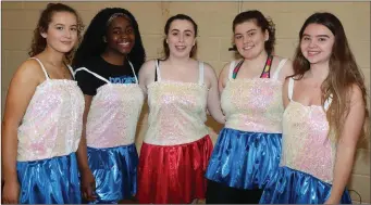  ??  ?? At rehearsals were Kaitlyn Cudden, Princess Mogaji, Anna Kate Collins, Lisa Burke and Laura Mallon.