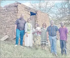  ?? (Courtesy pic) ?? Pigg’s Peak MP Jabulani ‘Buy Cash’ Mabuza (2nd R) with Senator Lizzie Nkosi, other officials and some residents inspecting the aftermath of a storm.