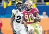  ?? JIM RASSOL/STAFF PHOTOGRAPH­ER ?? FSU coach Jimbo Fisher says receiver Nyqwan Murray (above) has the potential to be a star for the ’Noles.
