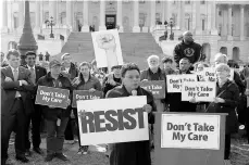  ?? /GETTY IMAGES ?? Activistas y líderes han reclamado al gobierno la intención de eliminar el Obamacar.