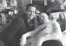  ??  ?? Jonathan Pitre and his mom Tina Boileau are cautiously optimistic about the news his white blood cell count has increased a small amount.