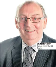  ??  ?? Under fire SNP Group leader David Stocks