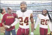  ?? MICHAEL REAVES — GETTY IMAGES ?? Josh Norman (24), formerly of the Washington Redskins, has reportedly signed a one-year deal to bolster the San Francisco 49ers’ cornerback corps.