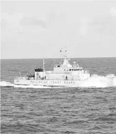  ??  ?? A Philippine Coast Guard ship sails along Benham Rise, off the east coast of the main Philippine island of Luzon, in this file photo. — AFP photo