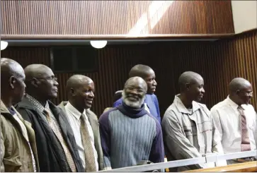  ?? Photo: Nampa ?? Thrown out… Some of those tried in the Caprivi high treason case.