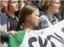  ?? FOTO: MOSTPHOTOS ?? PRISTAGARE. Greta Thunberg vid en klimatdemo­nstration i Stockholm i maj förra året.