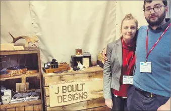  ?? ?? Above, India and Jamie of J Boult Designs at a previous Scotland’s Trade Fair, and left, Beinn An Tuirc Distillers Ltd will be taking its award-winning gin to the show.