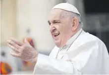  ?? ?? El papa Francisco pide “coraje y fortaleza” a los cristianos.