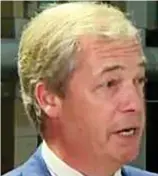  ??  ?? Sunshine blond: Mr Farage yesterday