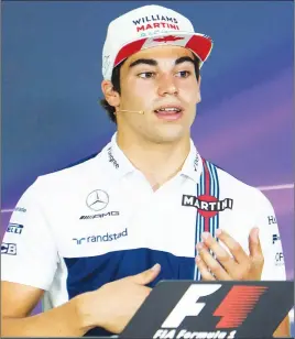  ?? CP PHOTO ?? The spotlight is on Canadian teenage driver Lance Stroll at this weekend’s Austrian Grand Prix following his podium finish two weeks ago in Azerbaijan.