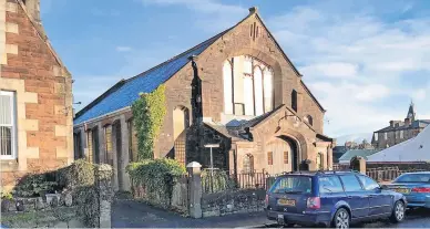  ?? ?? Fully fitted The former Maybole Baptist church is on the market for offer in excess of £45,000