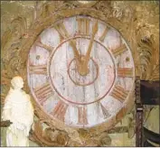  ?? Mission Inn Foundation and Museum ?? THE ANTON clock face, hand-carved in Germany circa 1709, hangs in the Mission Inn Museum.