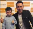  ??  ?? Jack O’Shea pictured with his hero singing star Nathan Carter.