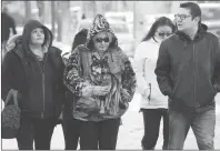  ?? CP PHOTO ?? Thelma Favel, centre, Tina Fontaine’s great-aunt and the woman who raised her, leaves the law courts with unidentifi­ed family members and supporters the day the jury began deliberati­ons in the 2nd degree murder trial of Raymond Cormier, Fontaine’s...