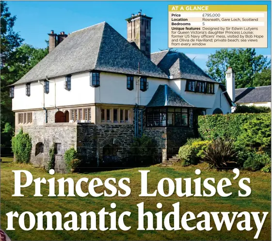  ??  ?? RESTORED: £1.5 million has been spent on the house, originally built for Princess Louise, left