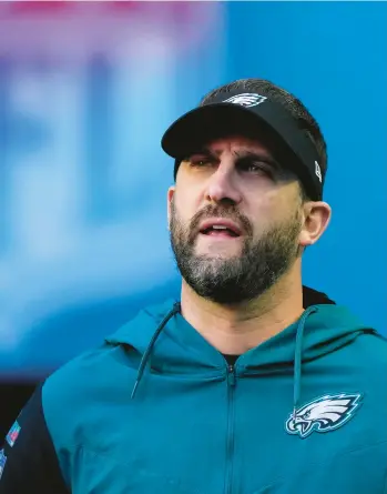 ?? MATT SLOCUM/AP ?? Philadelph­ia Eagles head coach Nick Sirianni took some criticism over his handling of the defensive coordinato­r position, but he has earned the right to make such decisions.