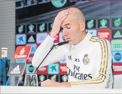  ?? FOTO: EFE ?? Zinedine Zidane aseguró que el partido de esta noche ante la Real Sociedad es una final para el Real Madrid