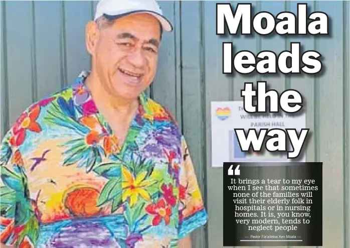  ?? Picture: FACEBOOK/ABC ?? Fia’ailetoa Ken Moala is the first Pacific Islander to be appointed chaplain for a major Australian hospital.