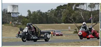  ??  ?? BELOW Bryce Davies leads Lindsay Urquhart in one of their memorable classes at the 2006 Australian Historic Championsh­ips.