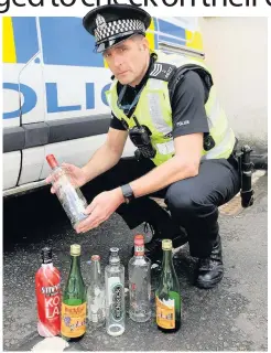  ??  ?? Teen binges Sergeant John Fleming says alcohol is a big problem