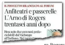  ??  ?? Il rilancio del piano Rogers sul «Corriere Fiorentino» del 9 aprile