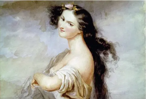  ??  ?? Portrait de Juliette Drouet (1806-1883), par Charles Voillemot (1823-1893). Elle fut l'amante, le pilier et le soutien indéfectib­le de Victor Hugo pendant cinquante ans.