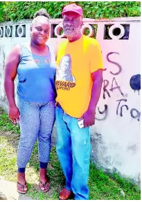  ?? PHOTO BY GARETH DAVIS ?? Tashana Watson, People’s National Party assistant cluster manager, posing with veteran councillor Dexter Rowland.