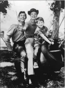  ??  ?? Andy Griffith, Don Knotts and Ron Howard from “The Andy Griffith Show”