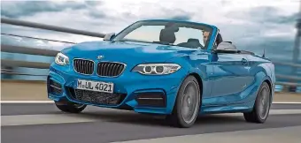  ?? FOTOS: BMW ?? Das neue 2er-Cabrio von BMW ist im Vergleich zum Vorgänger sparsamer und komfortabl­er.