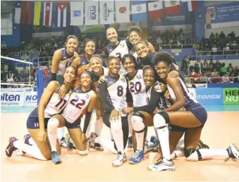  ?? CORTESÍA NORCECA ?? La selección femenina que ganó la Copa Panamerica­na sub23 ayer en Lima.