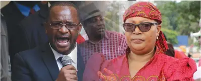  ??  ?? FRENEMIES: Douglas Mwonzora and Thokozani Khupe