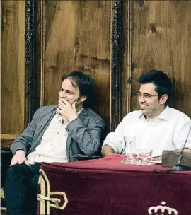  ?? ARXIU / XAVIER GÓMEZ ?? Jaume Asens i Gerardo Pisarello durant la Mercè del 2015