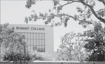  ?? Don Bartletti Los Angeles Times ?? CORINTHIAN COLLEGES’ closures include 13 Everest College and WyoTech campuses in California, along with 12 Heald College campuses in California, Hawaii and Oregon. Above, the Everest campus in Santa Ana.