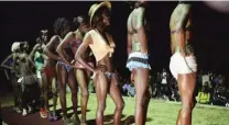  ??  ?? Despite homosexual­ity being illegal in Zimbabwe under homophobic tyrant Robert Mugabe, the gay community celebrates a low-key ZimPride week that culminates with Miss Jacaranda, a drag queen pageant held on an isolated farmhouse outside the capitol,...