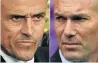  ??  ?? CLASSIC RIVALS: Luis Enrique, left, coach of Barcelona, and Real Madrid’s manager Zinedine Zidane