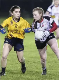  ??  ?? IT Sligo’s Denise McGrath and Niamh Williams of DCU.