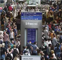  ??  ?? Over-heated: Eurostar chaos at St Pancras station