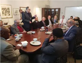  ?? (Ayellet Black) ?? SOUTH AFRICAN MPs meet with a delegation of MKs from the Labor, Zionist Union and Likud parties in Cape Town yesterday.