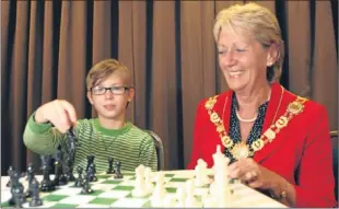  ??  ?? Angus Provost Helen Oswald with Benjamin Ridge (8).